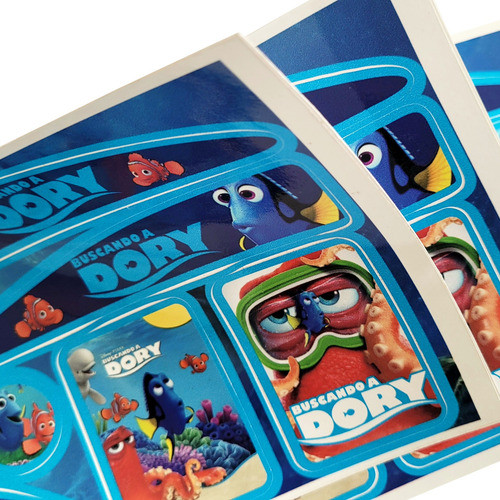Plancha Kit De Calcomanías P/ Bicicletas Simil Buscando Dory 0
