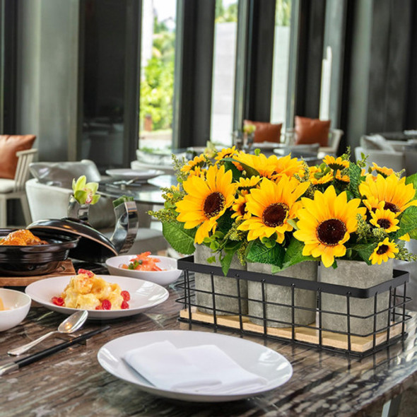 Yahallow Girasol Plantas Artificiales Flores Interiores, 1 Yahallow Girasol Plantas Artificiales Flores Interiores, 1