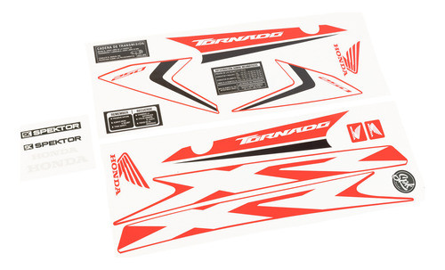 Kit Calco Honda Xr 250 Tornado Original Moto Roja Spektor 0