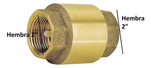 Valvula De Retencion De Bronce 2 Pulgadas Hembra H - H 1 Valvula De Retencion De Bronce 2 Pulgadas Hembra H - H 1
