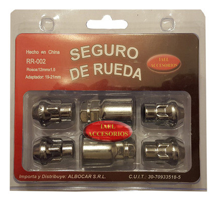 Seguro Rueda Antirobo 4 Tuercas 2 Ford Focus 96/18 1