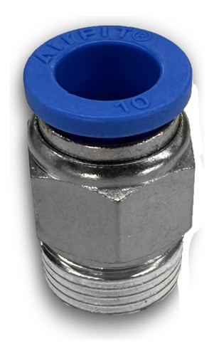 Conector Recto Neumatico 1/4-6mm Rosca Macho X5 U 1