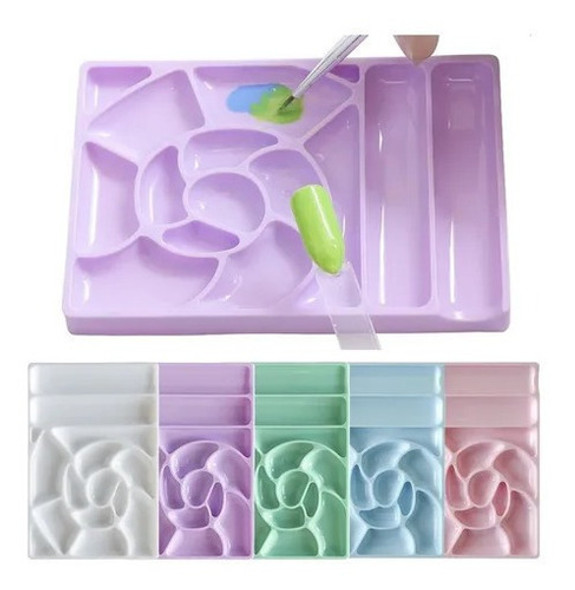 Paleta Mezcladora De Maquillaje Artístico Manicuria Plastica 1 Paleta Mezcladora De Maquillaje Artístico Manicuria Plastica 1