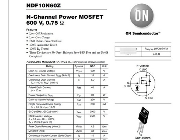 Set X 2 Ndf10n60zg Ndf10n60z Ndf 10n60zg 10n60z Ndf10n60 Zg 1 Set X 2 Ndf10n60zg Ndf10n60z Ndf 10n60zg 10n60z Ndf10n60 Zg 1
