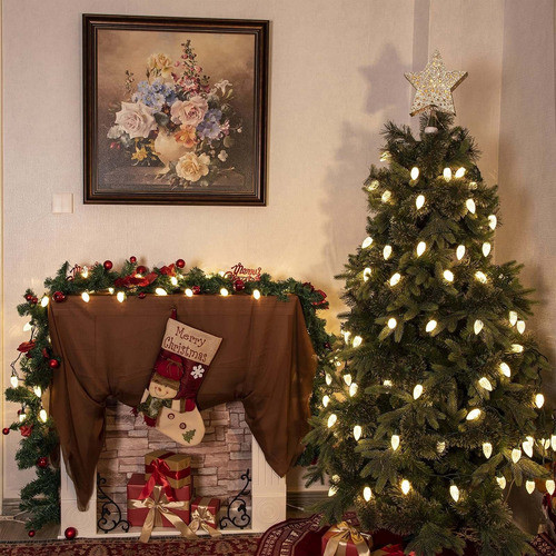 C9 Luces De Navidad Al Aire Libre 31 Pies 50 Luces De Cuerda 1