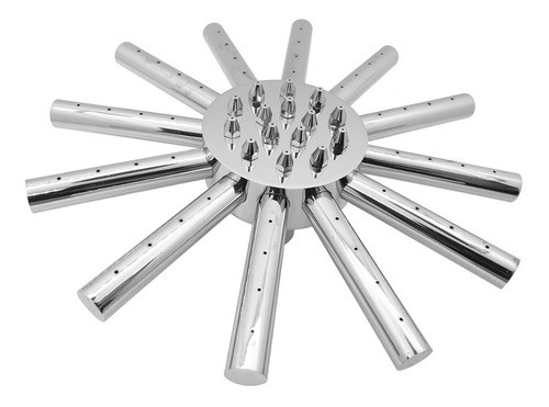 Flor De Ducha Cromada Metalica Estrella Aquaflex 1