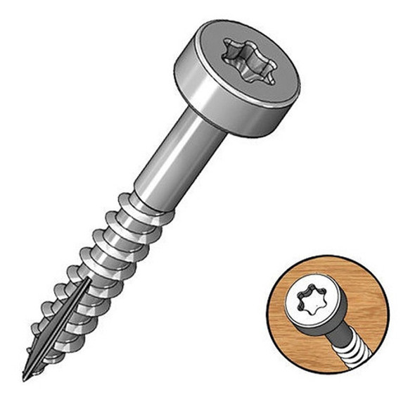 Tornillos Torx  1 1/2  - 25 Mm X 100 Unidades Milescraft 1 Tornillos Torx  1 1/2  - 25 Mm X 100 Unidades Milescraft 1