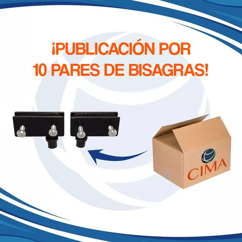 Bisagra Metálica Pivot Puerta De Vidrio Vidriera X 10 Pares 1