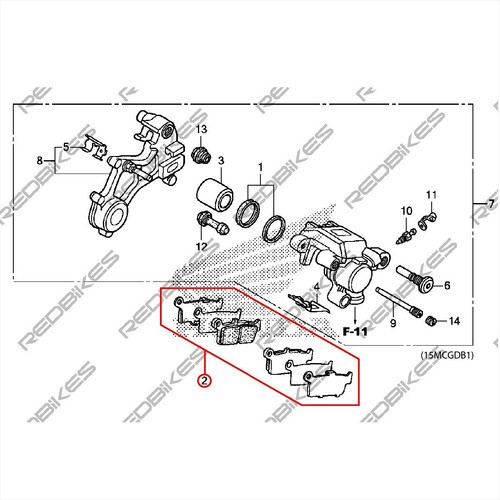 Pastilla Freno Honda Falcon Nx 400 Trasera Original Japon D2 1