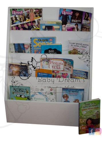 Estantería Repíza Libro Infantil Organizador Biblioteca Niño 0