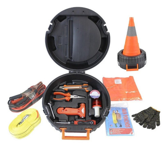 Kit Caja Herramientas Seguridad Para Auto Emergencia Baliza 1 Kit Caja Herramientas Seguridad Para Auto Emergencia Baliza 1