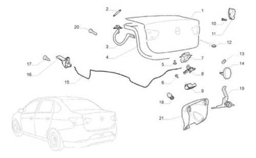 Cerradura Baul Fiat 0