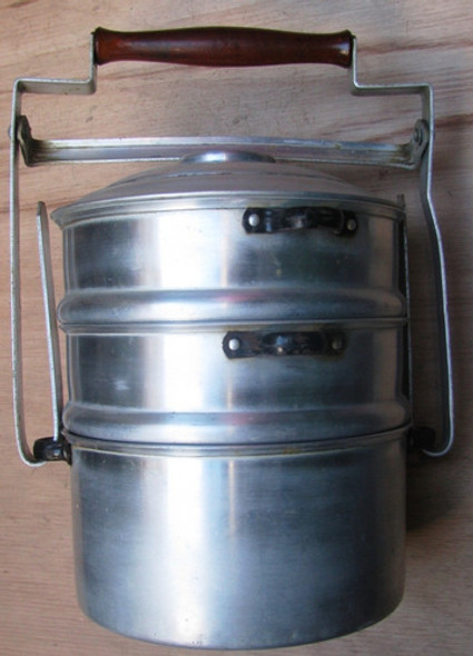 Portaviandas Viandera Antigua De Aluminio 3 Reparticiones 1 Portaviandas Viandera Antigua De Aluminio 3 Reparticiones 1