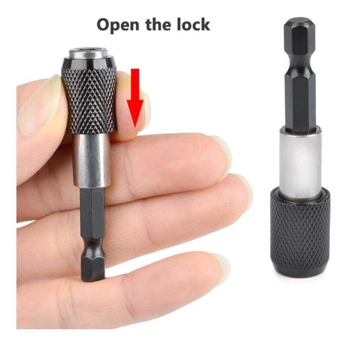 Adaptador 1/4 A 1/4 Cambio Rapido Imantado 100mm Bubba Tools 1