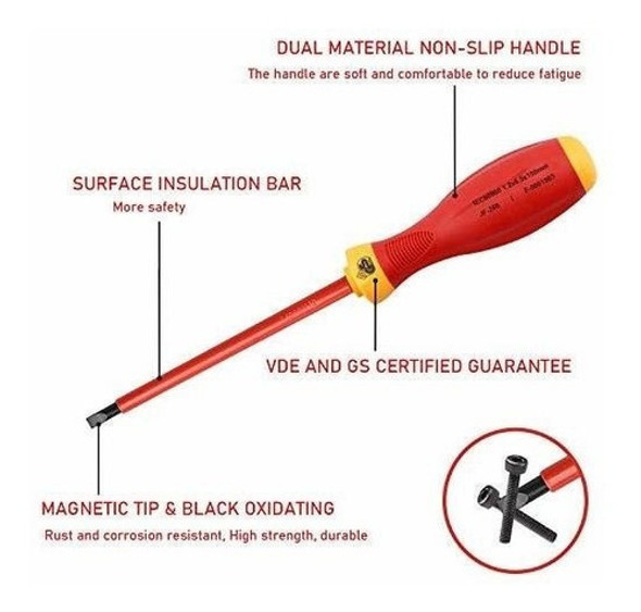 Juego De Destornilladores Aislados Kuntica 1000v 9 Piezas 1