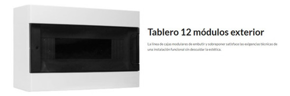 Tablero Exterior 12 Modulos Base Blanca Y Tapa Transp.humo 1 Tablero Exterior 12 Modulos Base Blanca Y Tapa Transp.humo 1