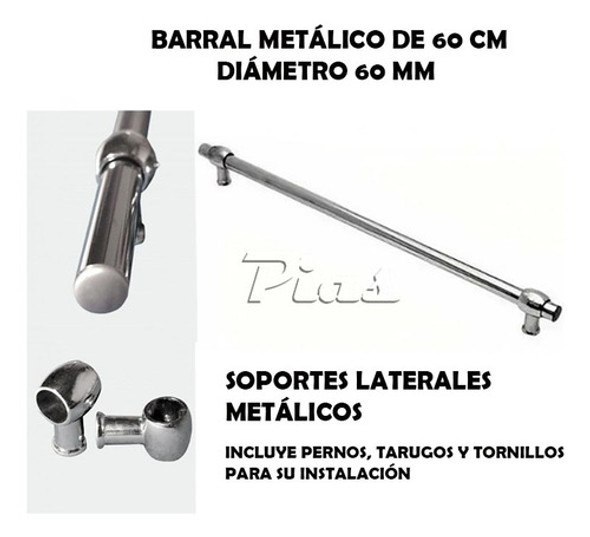 Barral Hierro Para Utensilios De Cocina Más 12 Ganchos !! 1 Barral Hierro Para Utensilios De Cocina Más 12 Ganchos !! 1