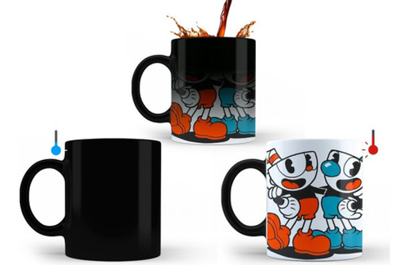 Taza De Cerámica Cuphead  Termosensible Mágica 1