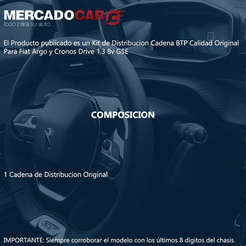Cadena De Distribucion Original Fiat Argo Drive 1.3 8v 2022 1
