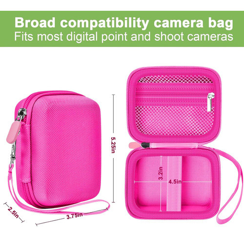 Funda Compatible Con Kodak Pixpro Fz45 Rosa Portatil Ligera 1