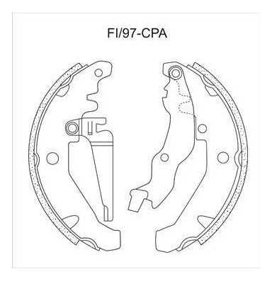 Zapata Freno C/cinta Palio/siena/uno Way Fras-le Fi/97-x-cpa 1