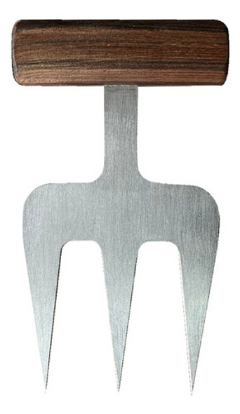 Tridente Trinche Tenedor Para Parrilla Asado Acero Y Madera 0