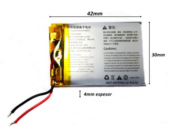 Batería Repuesto Auricular Bluetooth Inalámbrico 3.7 600mah 1 Batería Repuesto Auricular Bluetooth Inalámbrico 3.7 600mah 1