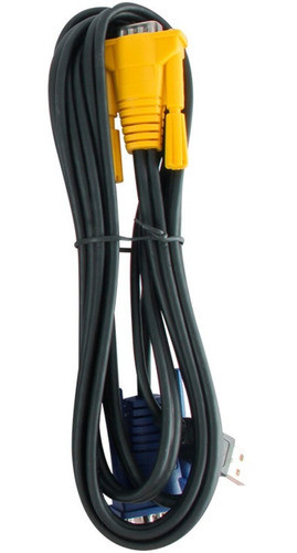 Cable Para Kvm 5mts Usb Y Vga Nisuta Nscakvmv5 Db15 Pc * 0