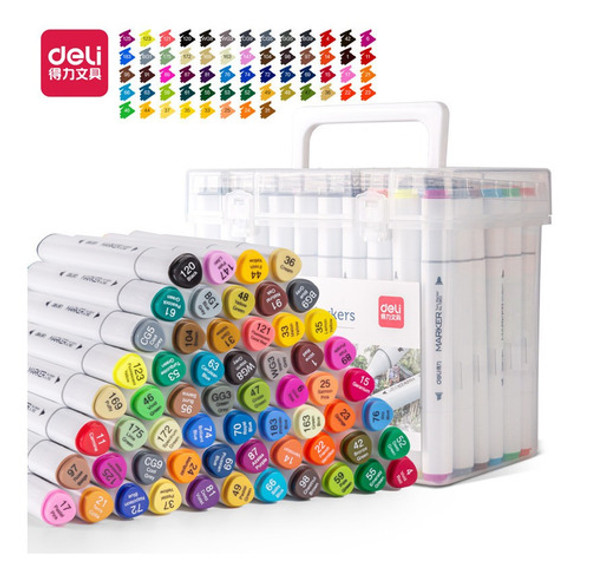 Marcadores Doble Punta Deli Sketch Artist´s Box X 60 Colores 0 Marcadores Doble Punta Deli Sketch Artist´s Box X 60 Colores 0