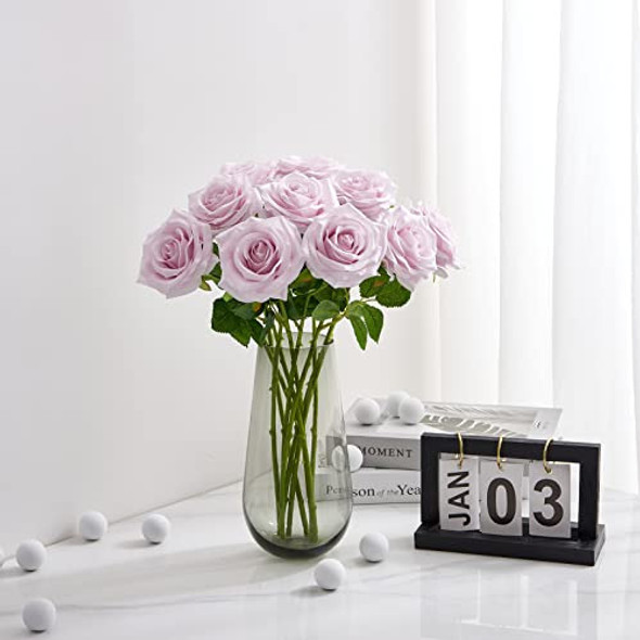 Rosas Artificiales De Seda 10u.  Lavanda Malva 1 Rosas Artificiales De Seda 10u.  Lavanda Malva 1
