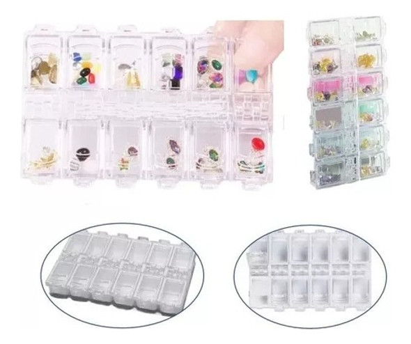 Organizador X12 Divisiones Dijes Aros Strass Decoracion Acry 1