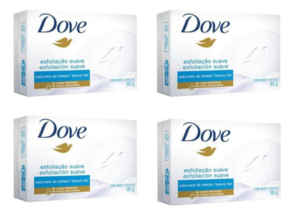 Jabon Dove Tocador Exfoliacion Suave X90g (4 Unidades) 1