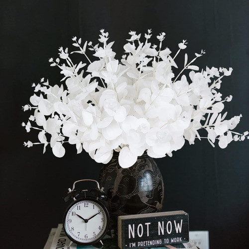 Gorgeoos 16pcs Ramo Tallos Eucalipto Artificiales Hojas Seda 1