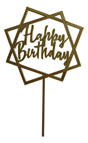 Topper Torta Happy Birthday 0