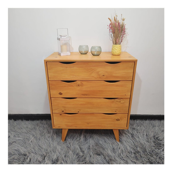 Cómoda Cajonera Nórdica 4 Cajones 90x80x40 Pintada 0