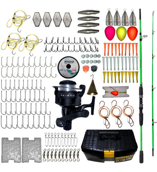 Caja De Pesca Completa +combo Caña 210/ Reel - Pesca Variada 0
