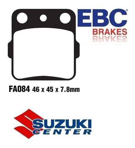 Pastilla De Freno Tras Kawasaki Kx 85 01-18 Ebc Fa084r 1