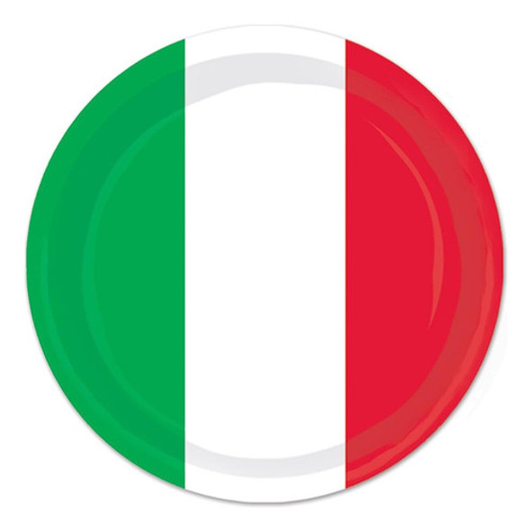 Platos Beistle (paquete De 8), 7 , Rojo/blanco/verde 0 Platos Beistle (paquete De 8), 7 , Rojo/blanco/verde 0