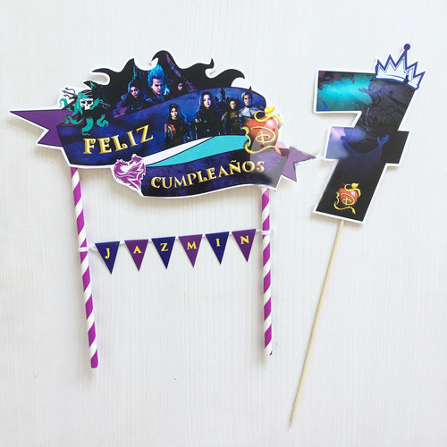 Topper Para Torta Descendiente Y Numero Centro Torta Adorno 0