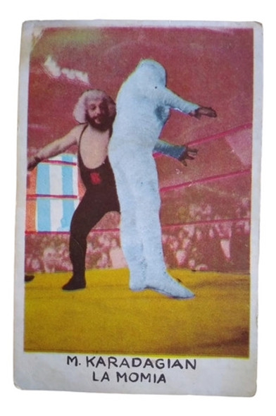 Tarjeta Postal Titanes En El Ring, Karadagian Y La Momia 0 Tarjeta Postal Titanes En El Ring, Karadagian Y La Momia 0