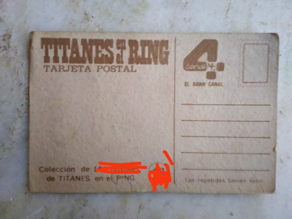 Tarjeta Postal Titanes En El Ring, Karadagian Y La Momia 1 Tarjeta Postal Titanes En El Ring, Karadagian Y La Momia 1