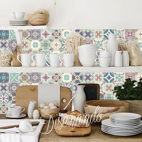 Azulejos Autoadhesivos Vinilo Decorativo Calcáreos Pastel 0