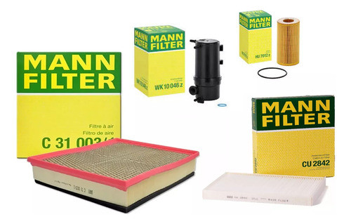 Kit 4 Filtros Amarok V6 Mann Original 0