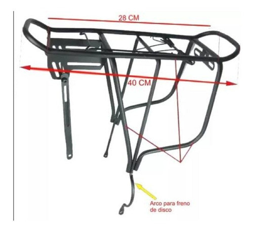 Parrilla De Acero Para 25 Kg Ideal Alforjas Apta Para Disco 1
