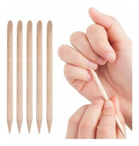 Palitos Naranjo Uñas Cutículas Manicura X4 Unidades 0