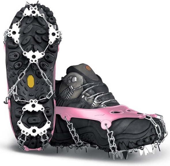 Crampones Para Botas De Nieve, 24 Puntas. Talla M - Rosa. 0 Crampones Para Botas De Nieve, 24 Puntas. Talla M - Rosa. 0