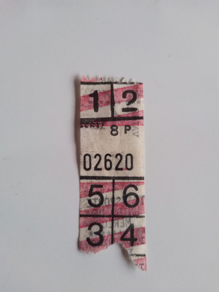 Boleto Colectivo Capicua 02620 Serie 8 P Transp. Unido Merlo 0