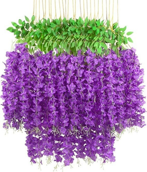 Flores Colgantes Artificiales Pack De 24 (violeta) 0 Flores Colgantes Artificiales Pack De 24 (violeta) 0