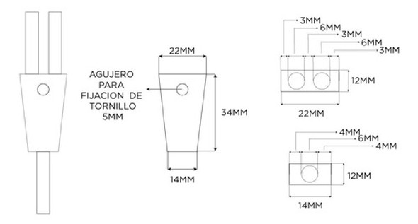 Bifurcador Empalme Para Cable De Audio 6mm Rojo Bifpred 1