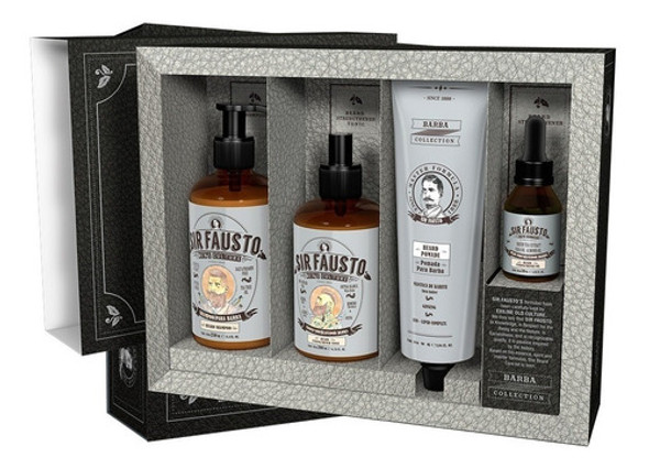 Kit Barba Sir Fausto Colecction Aceite Cera Shampoo Pomada 0 Kit Barba Sir Fausto Colecction Aceite Cera Shampoo Pomada 0